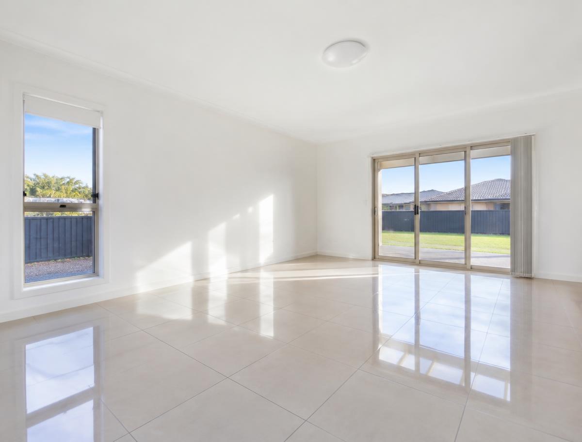 Empty rental living room after an end of lease clean